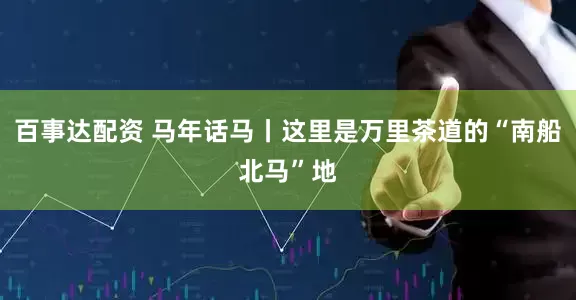 百事达配资 马年话马丨这里是万里茶道的“南船北马”地